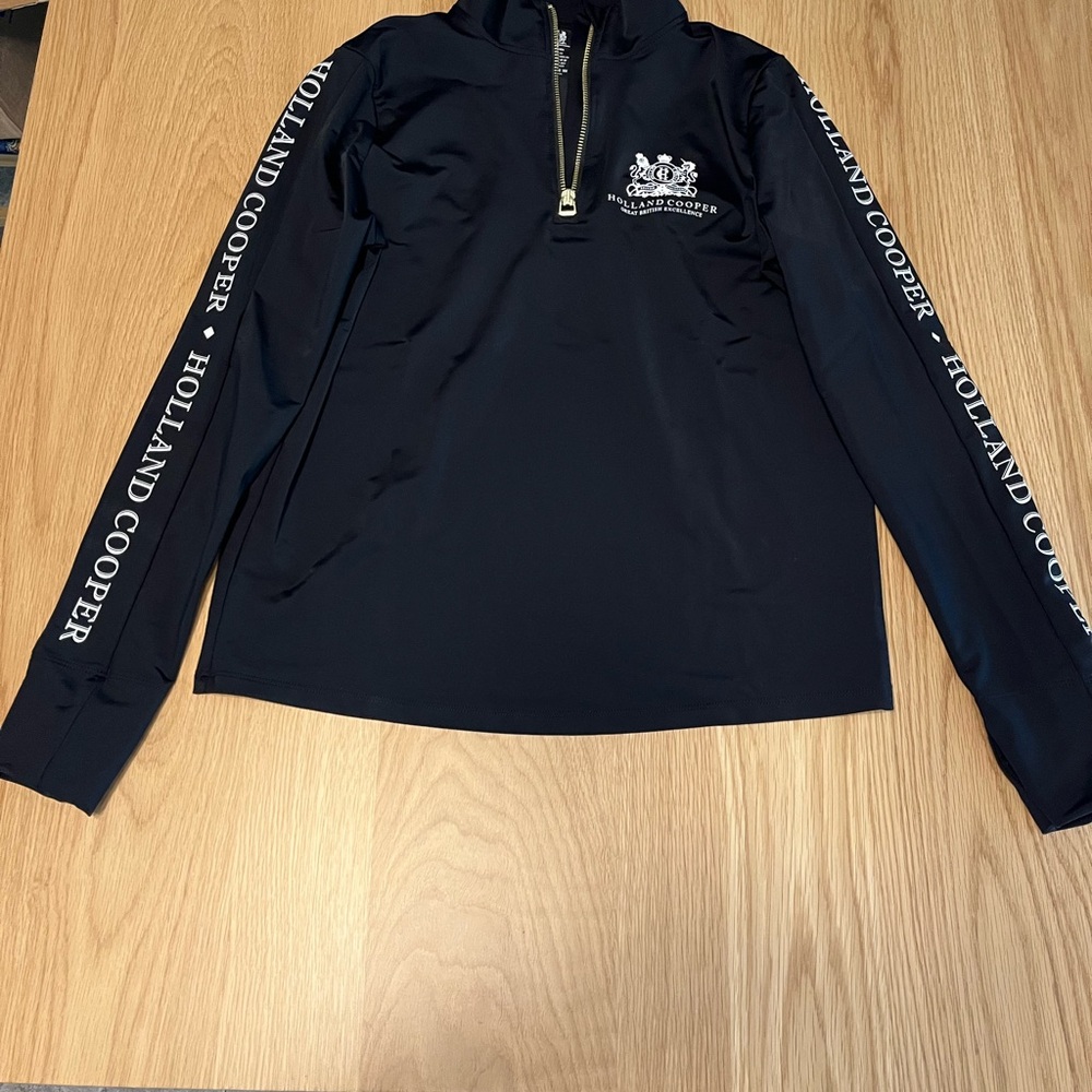 Holland Cooper Equestrian Base Layer Quarter Zip Small S Top Jacket Horse